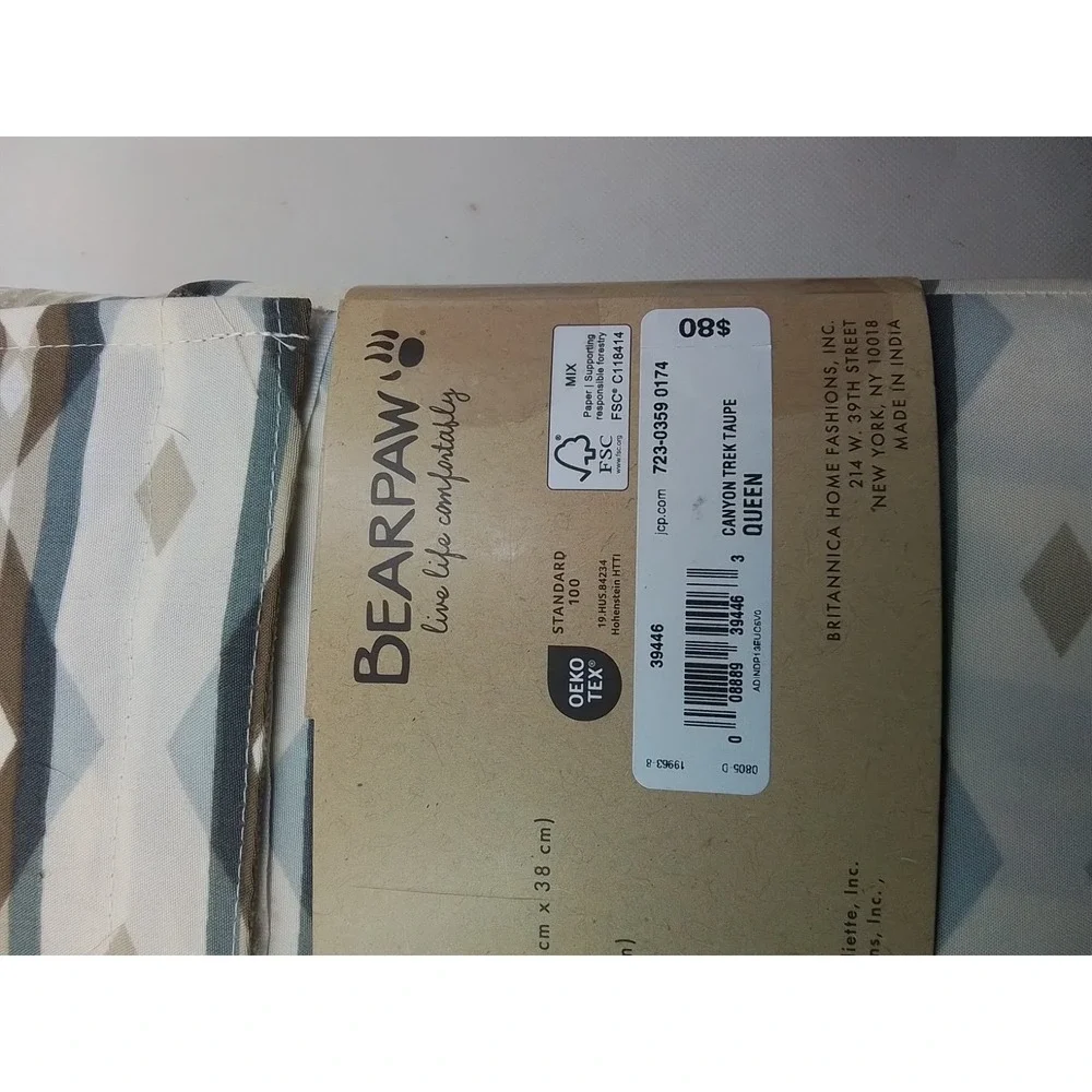 Queen Flannel Sheets-Bear Paw-Queen Size Fitted‎ Set-Herringbone